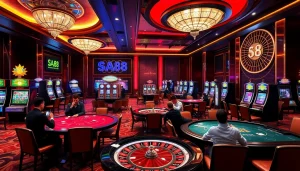 Experience intense gaming action at sa88's vibrant casino with thrilling poker tables and roulette.