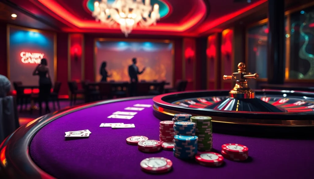 Engaging casino scene blending elements of a hentai game with poker and roulette excitement.