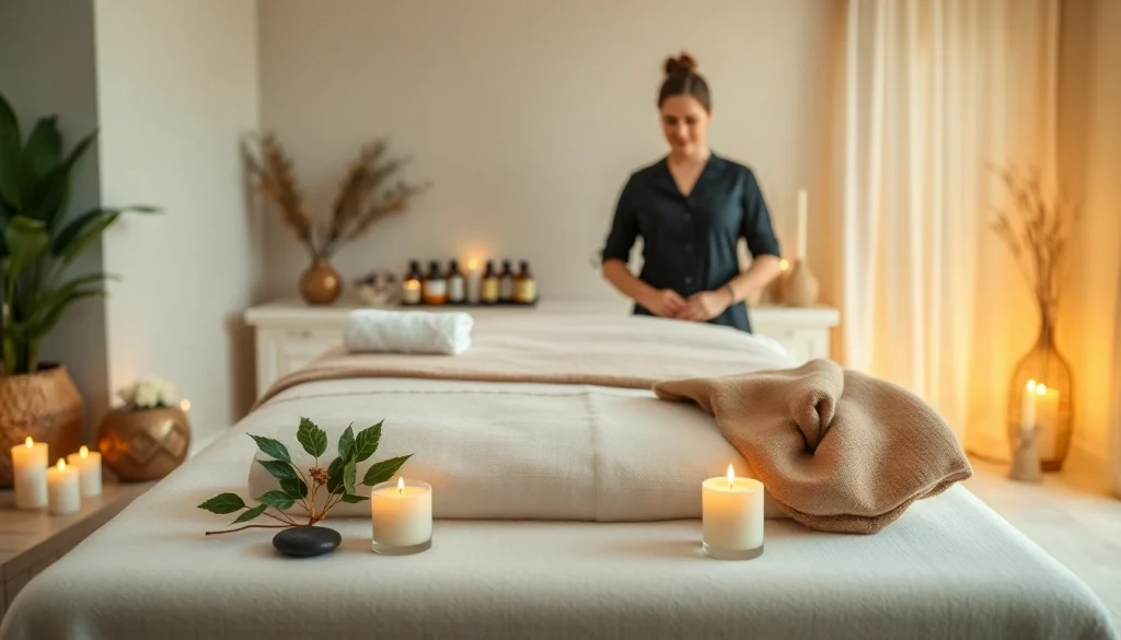차분한 분위기의 전문적인 출장마사지 치료실