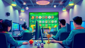 Adegan permainan online Togelsumo dengan pemain beragam yang menikmati permainan Togel