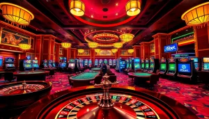 Engage with the excitement of i5bet at a vibrant online casino scene featuring roulette, poker, and slots.