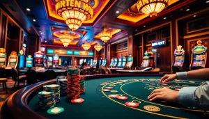 Experience the excitement of strategic gameplay at a hidden wiki official-themed casino with vibrant tables.