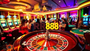 Players engage with the RR88 casino atmosphere, featuring vibrant roulette and poker action for thrilling gameplay.
