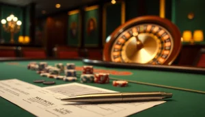 A gambler utilizes a mole freckle pen alongside poker chips, showcasing a blend of luxury and personal care in a casino setting.
