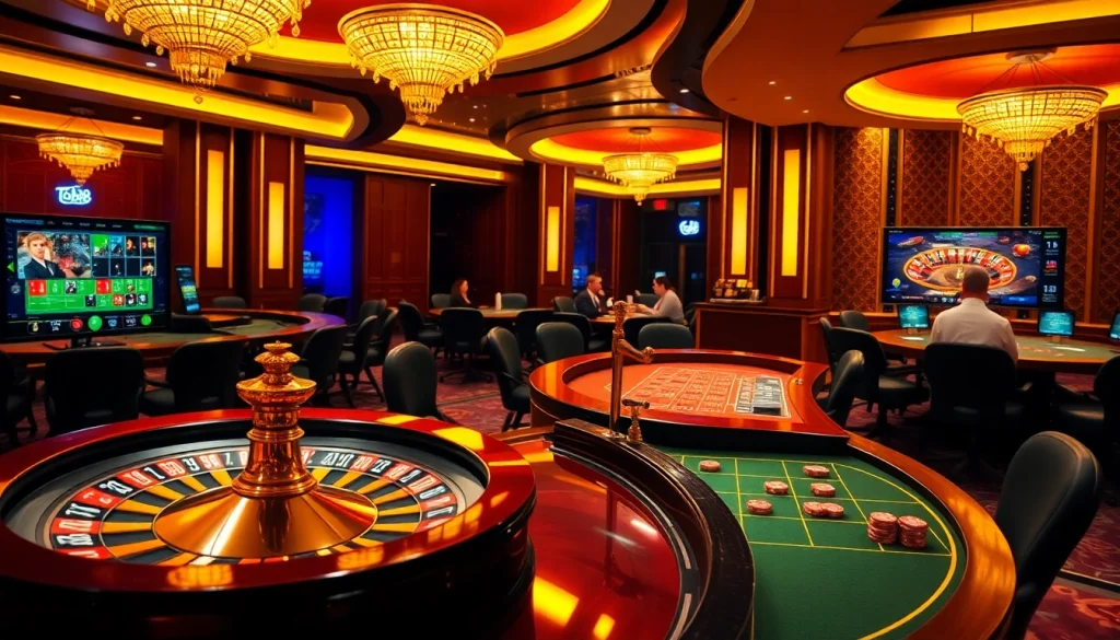 Experience the excitement at nhà cái tobet88 with vibrant casino tables and lively gaming atmosphere.