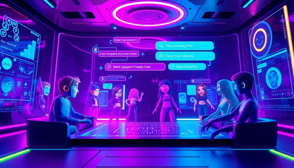 Engaging NSFW chat AI interface showcasing interactive AI characters for a modern audience.