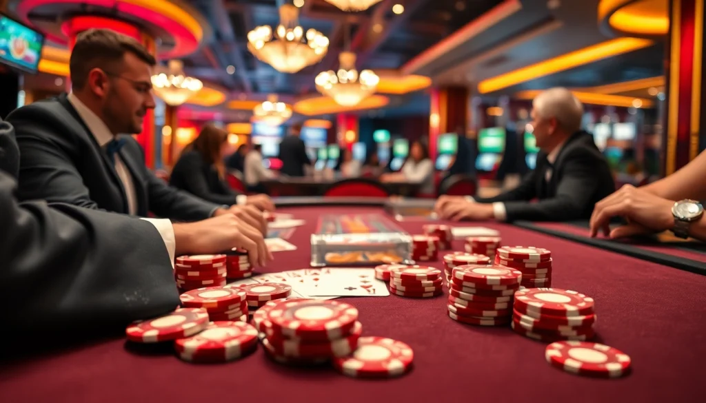 Play exciting games at cs2 gambling sites reddit with vibrant chips and cards in a luxurious casino.