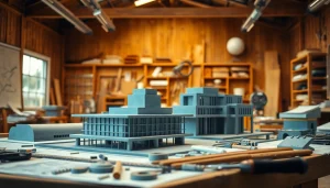 architekturmodellbau Aachen: Detailreiches Architekturmodell in einem kreativen Workshop-Umfeld präsentieren.