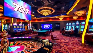 Experience the excitement at 7c77 casino with vibrant gaming action and luxury ambiance.