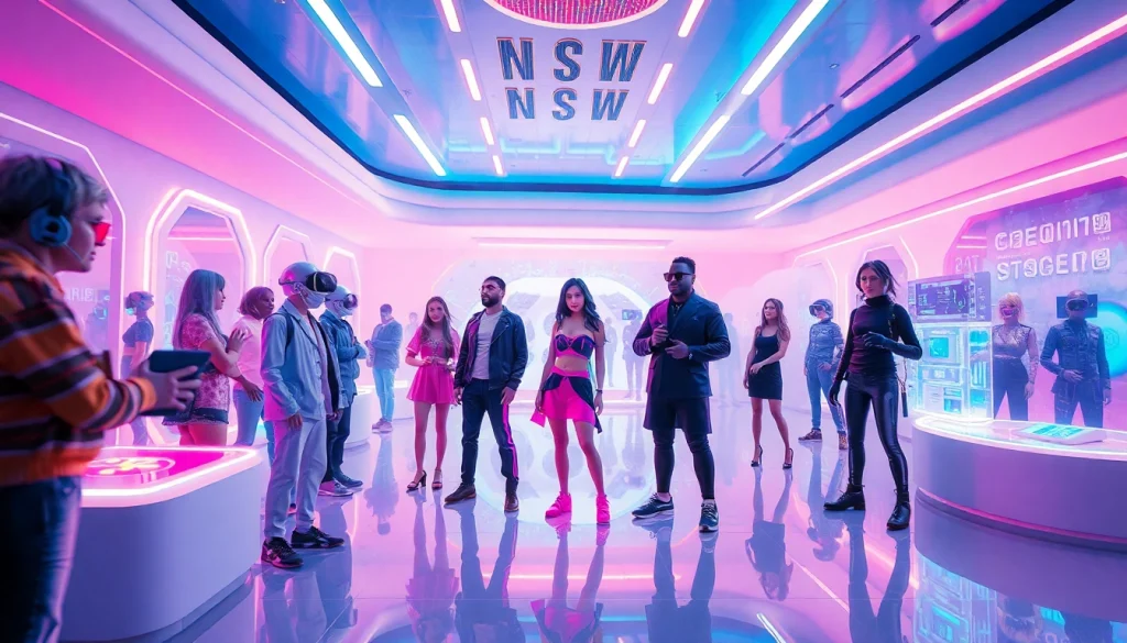 Engaging visual showcasing NSFW character AI in a vibrant digital landscape with interactive characters.