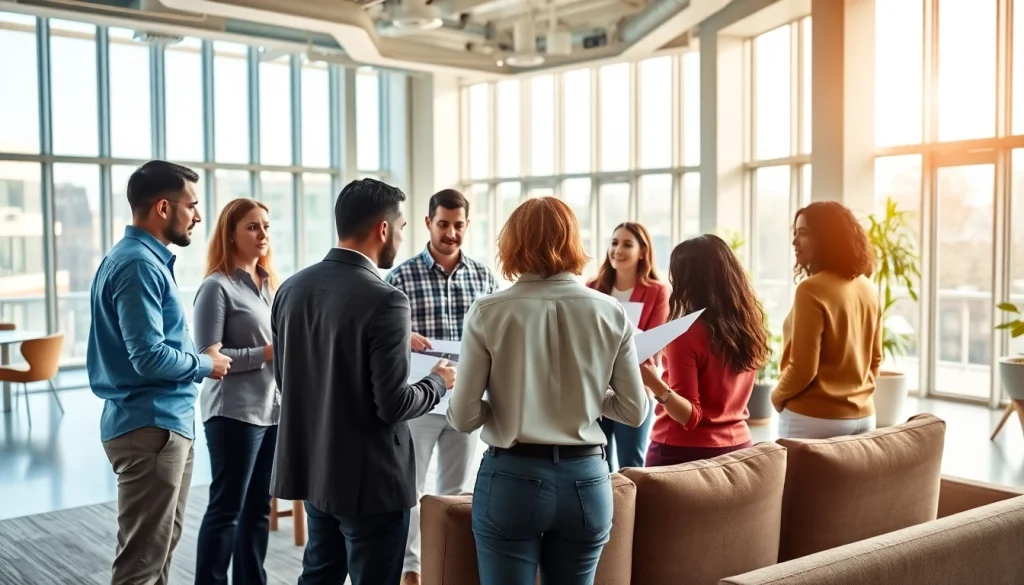 Engaged stakeholders in a meeting on construction advocacy carolinas, reviewing plans and fostering collaboration.