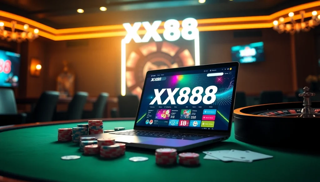 Engage in thrilling gameplay at https://xx88.se.net/ with poker chips and high-stakes action.
