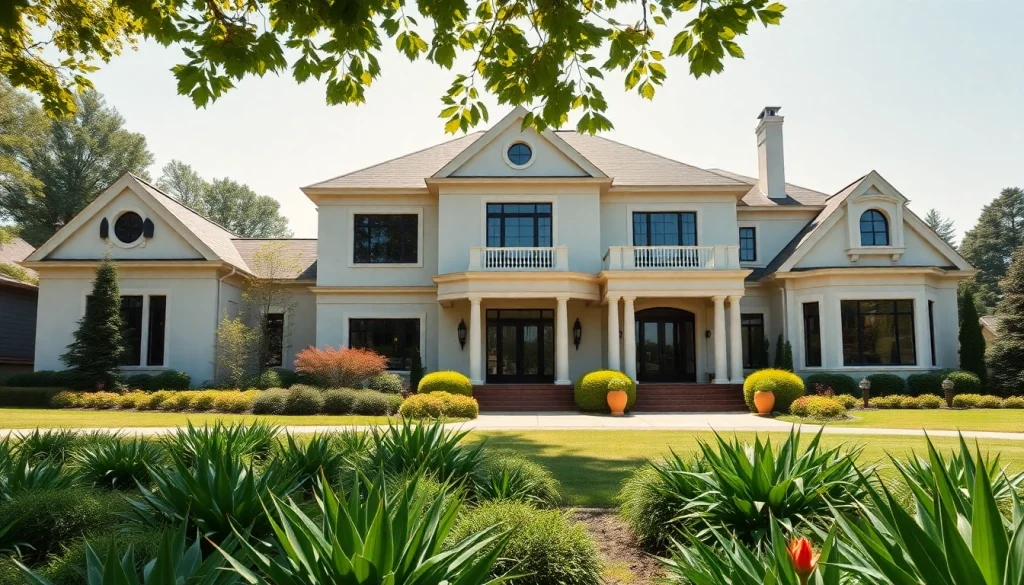 Luxury home architect Boston design showcases elegance and tranquility in a suburban setting.