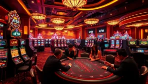 Players enjoying diverse gambling options at AF88 casino with vibrant games.