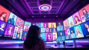 Engaging user experience with the best nsfw ai chatbots showcased on vibrant screens in a modern digital workspace.