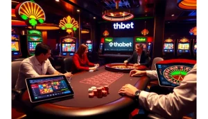 Experience the thrill of gaming at Thabet Casino with engaging poker and roulette action.