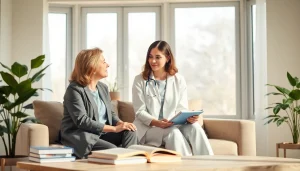 Understanding anxiety symptoms in a professional therapy setting with calming colors and natural light.