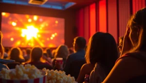 ดูหนัง กับครอบครัวที่กำลังมีความสุขในโรงภาพยนตร์